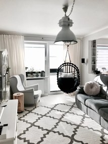Tapijt SKETCH - F343 room/ grijs  klaver Marokkaanse , trellis