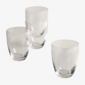Set van 4 kristallen glazen 30 cl Katlin Transparant - Sklum