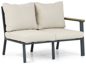 Hoek loungeset 6 personen Aluminium/Polywood (grey teakfinish) Grijs  Lifestyle Garden Furniture Santiago