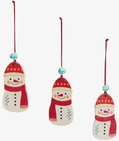 Pack Van 3 Kerstversieringen Van Papier-maché Naurex Granaat - Sklum