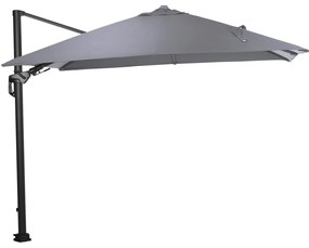 Garden Impressions Hawaii Lumen LED zweefparasol 300x300 -donker grijs - licht grijs