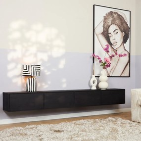 Starfurn Vision Zwart Tv-meubel Hangend 240 Cm - 240x35x30cm.