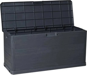 Toomax Woody's Kussenbox - 280L - Donker Antraciet - Verrijdbaar - Binnenmaat 112 x 39,5 x 52,5 cm - Buitenmaat 117 x 45 x 56 cm