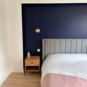 Hanglamp in gerookt glasØ13,8 cm, Botello