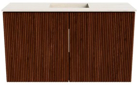 Mondiaz Joya DLux 70cm toiletmeubel ruby met wastafel faye midden 1 kraangat meli