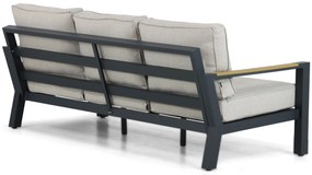 Stoel en Bank Loungeset 5 personen Aluminium/Polywood (teakfinish) Grijs  Lifestyle Garden Furniture Bilbao
