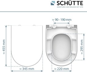 Schutte Nash toiletzitting duroplast D-vorm met softclose en quick release wit glans