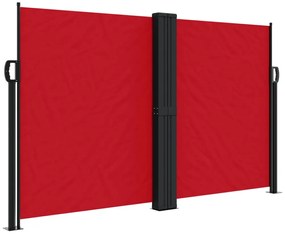 vidaXL Windscherm uittrekbaar 140x1200 cm rood