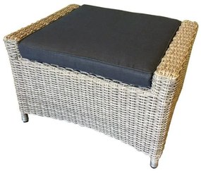 Menorca voetenbank grijs wicker