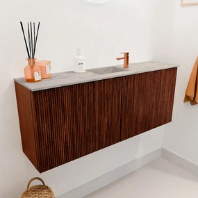 Mondiaz Joya DLux 100cm toiletmeubel ruby met wastafel faye midden 1 kraangat glace