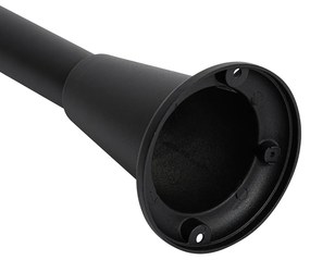 Staande buitenlamp zwart met ribbel glas 100 cm IP44 - Charlois Ribbed