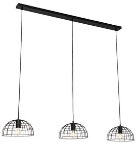 Industriële hanglamp zwart 3-lichts - Hanze