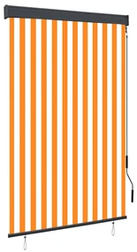 vidaXL Rolgordijn voor buiten 120x250 cm wit en oranje