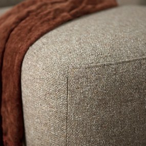 Moderne Hoekbank Rechts Taupe Stof