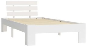 vidaXL Bedframe massief grenenhout wit 100x200 cm