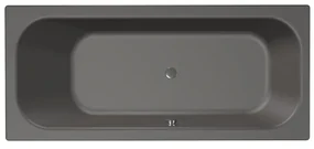 Xenz Aruba Ligbad - 180x80x48 - afvoer Midden - acryl - antraciet 6891-05