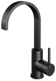BRAUER Stripe Hoge Opbouw Wastafelmengkraan - draaibare platte uitloop - model A - mat zwart 5-S-003-S5