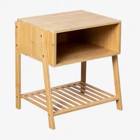 Set Van 2 Rechthoekige Nachtkastjes 45x35 Cm Van Bamboe Natela Bamboe - Sklum