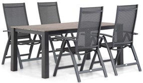 Tuinset 4 personen 180 cm Aluminium/textileen Grijs Presto Donato/Valley