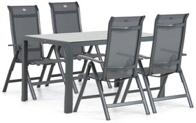 Tuinset 4 personen 150 cm Aluminium/textileen Grijs Hartman Alice/Venustas
