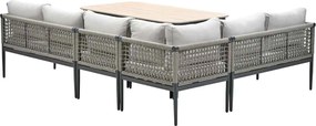 Garden Impressions Burela lounge dining set 6-delig links - taupe