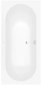Villeroy & Boch Oberon kunststof duobad quaryl rechthoekig 190x90x48cm incl. poten mat wit ubq199obe2v-rw
