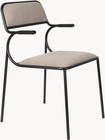Fluwelen eetkamerstoelen Alba, 2-delig