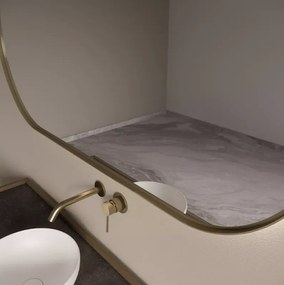 Gliss Design Aura spiegel met LED-verlichting 120x70cm mat goud