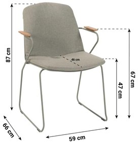 Tuinstoel stapelbaar RVS Groen 4 Seasons Outdoor Veneto