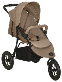 vidaXL Kinderwagen staal taupe