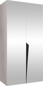 Kledingkast Hartford 613, Wit, Zwart, 202x100x52cm, 67.3 kg, Kledingkast deuren: Met scharnieren