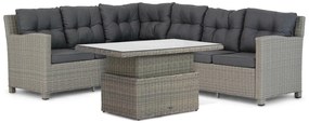 Dining Loungeset Wicker Taupe 5 personen Garden Collections Seaton/Hamilton