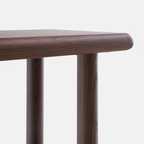 Nachtkastje, massief notenhout en fineer, massief essen, breedte 80 cm, DOUVE
