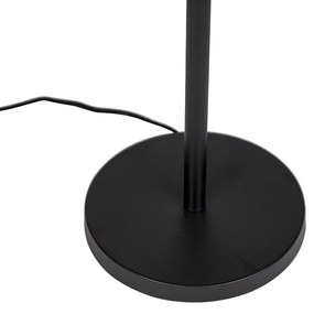 Moderne vloerlamp zwart met zwarte kap 45 cm - Simplo