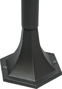 Klassieke staande buitenlamp zwart 125 cm IP44 - New Orleans