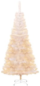 vidaXL Kunstkerstboom met iriserende uiteinden 240 cm PVC wit