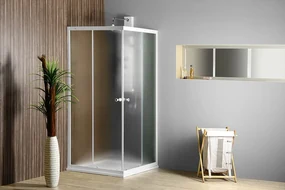 Aqualine Alain vierkante douchecabine 80x80cm mat glas