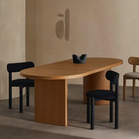 Kave Home Nealy Ovale Eettafel Eikenfineer 200 X 100 Cm - 200 X 100cm.