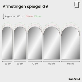 Atypische spiegel met LED-verlichting G9
