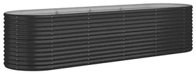 vidaXL Plantenbak 296x80x68 cm gepoedercoat staal antracietkleurig