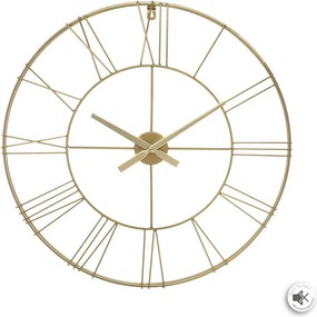 Atmosphera 3D Wandklok Vintage Phil Or - Ø 70 cm - Goudkleurig Metaal