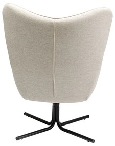 Kare Design Oscar Draaibare Fauteuil Creme Met Hoge Rug