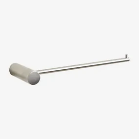 Handdoekhouder Voor Aan De Muur Met Stang Voor Badkamer In Roestvrij Staal (↔︎20 Cm) Devon Geborsteld Grijs - Sklum