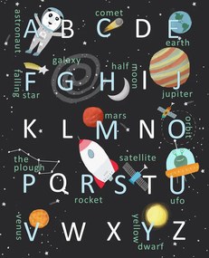 Ilustratie Illustrated Space Alphabet, Carla Daly