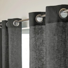 Gordijn in gewassen linnen met oogjes, Private