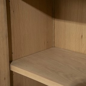 Hoge Wandkast Eikenhout Naturel - 102x47x210cm.