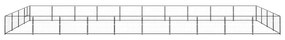 vidaXL Hondenkennel 40 m² staal zwart