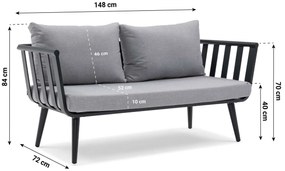 Stoel en Bank Loungeset 5 personen Aluminium Grijs  De Laan Projects