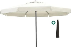Parasol Shadowline Java | Inclusief hoes | Rond | 500cm | Met draaihendel | Grijs/Antraciet  | Kees Smit Tuinmeubelen