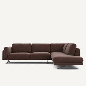 Hoekbank in fluweel linnen, César